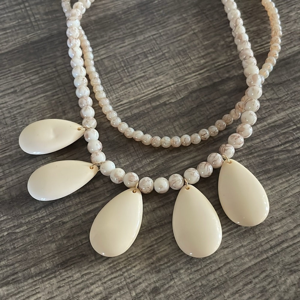Zara Cream Beaded Necklace Set - Picture 14 of 14